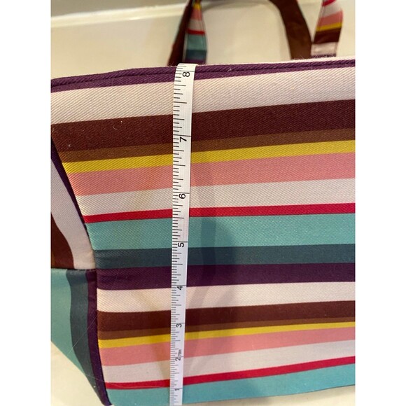 Striped Tote Beach Bag w/tags. Swim Bag Pool Bag  HUGE inside compartment - Picture 8 of 11